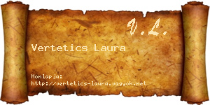 Vertetics Laura névjegykártya